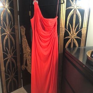 Red Cold Shoulder Gown- Size 14W